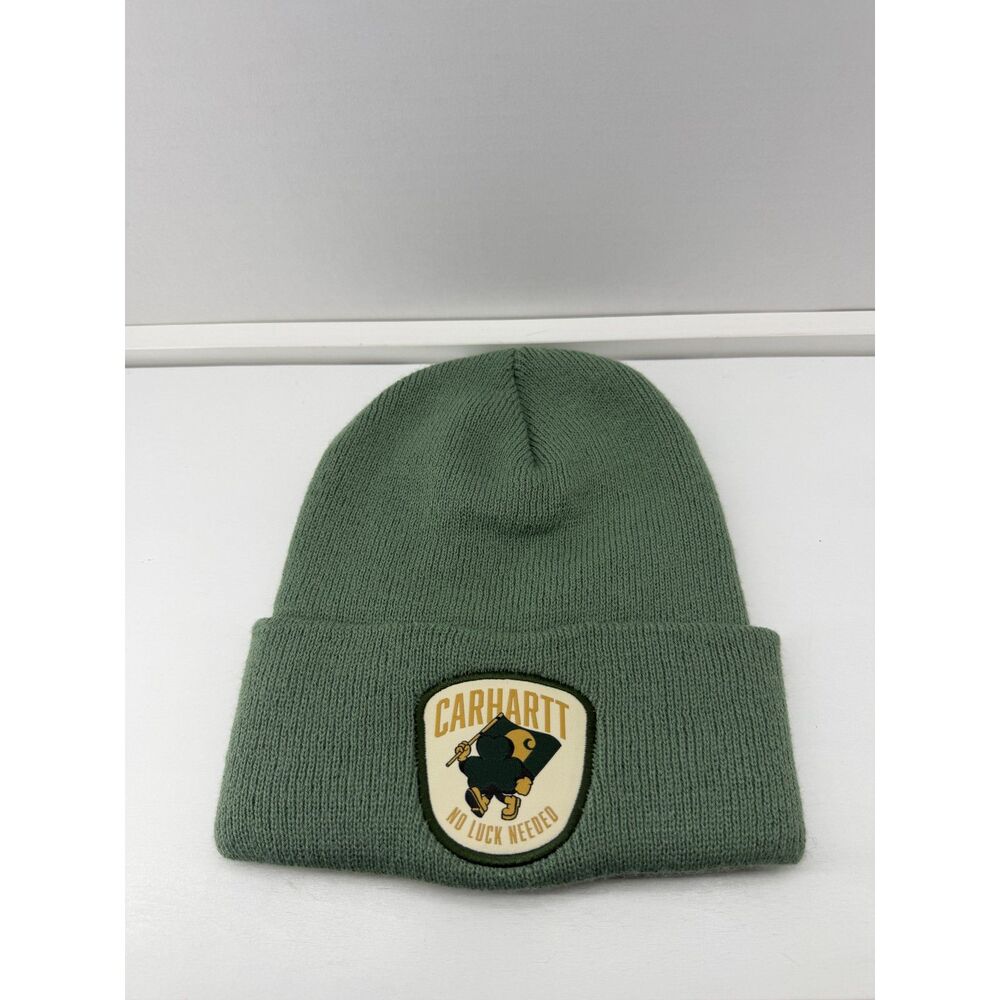 Carhartt Knit Shamrock Patch Beanie - Color: Green Slate